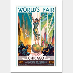 World's Fair Chicago USA 1933 Vintage Poster Posters and Art